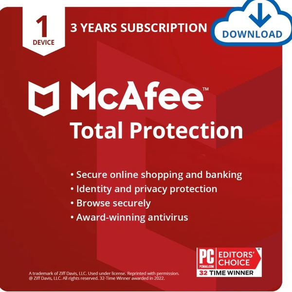 McAfee Total Protection 2022 | 1 Device, 3 Year Email Or Whatsapp Delivery 24 Hours