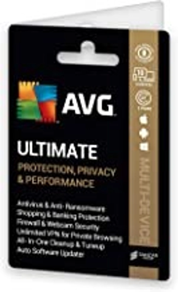 AVG Ultimate (Incl. Total Security Antivirus, VPN, PC Cleaner & AntiTracker) (10 PC | 2 Year) (Email OR Whatsapp Delivery In 24 Hours- No CD)