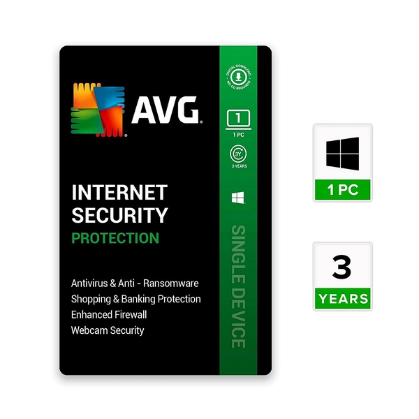 AVG Internet Security (1 PC | 3 Years) (Email Or WhatsApp Delivery In 24 Hours- No CD)