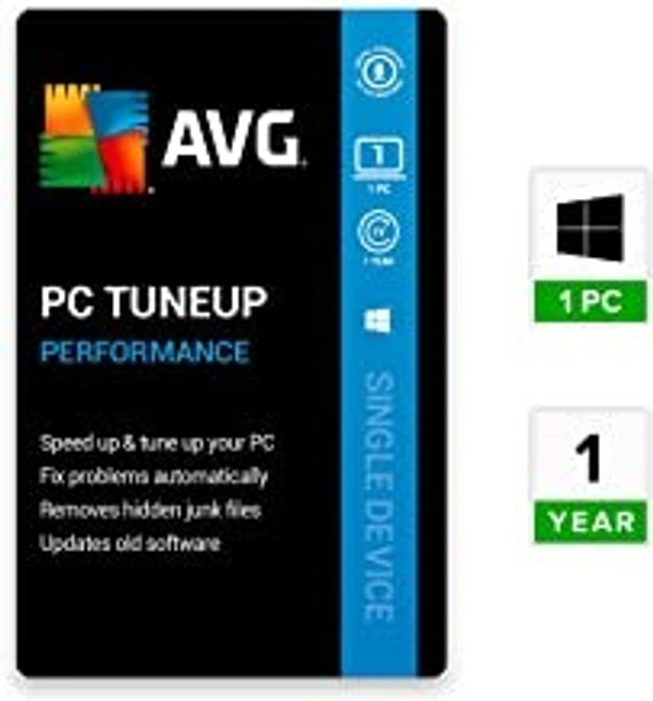 AVG PC TuneUp 2022, 1 PC 1 Year, Cleaner+Update+Maintenance+Speed Up (Email Or WhatsApp Delivery In 24 Hours- No CD)