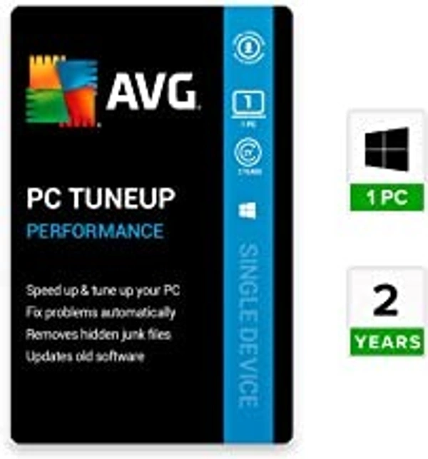 AVG PC TuneUp 2022, 1 PC 2 Year, Cleaner+Update+Maintenance+Speed Up (Email Or WhatsApp Delivery In 24 Hours- No CD)