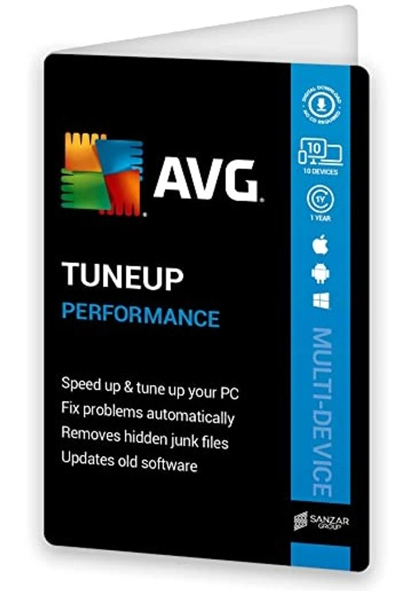 AVG PC TuneUp 2022, 10 PC 1 Year, Cleaner+Update+Maintenance+Speed Up (Email Or WhatsApp Delivery In 24 Hours- No CD)