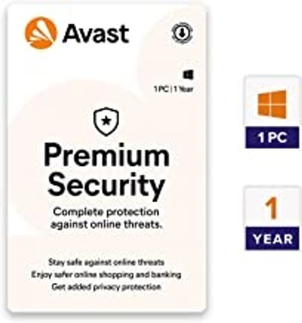 Avast Premium Security (Total Security Antivirus) (1 PC | 1 Year) (Email or Whatsapp Delivery in 24 hours- No CD)