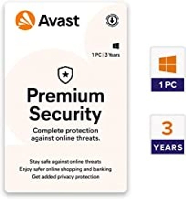 Avast Premium Security (Total Security Antivirus) (1 PC | 3 Year) (Email or Whatsapp Delivery in 24 hours- No CD)