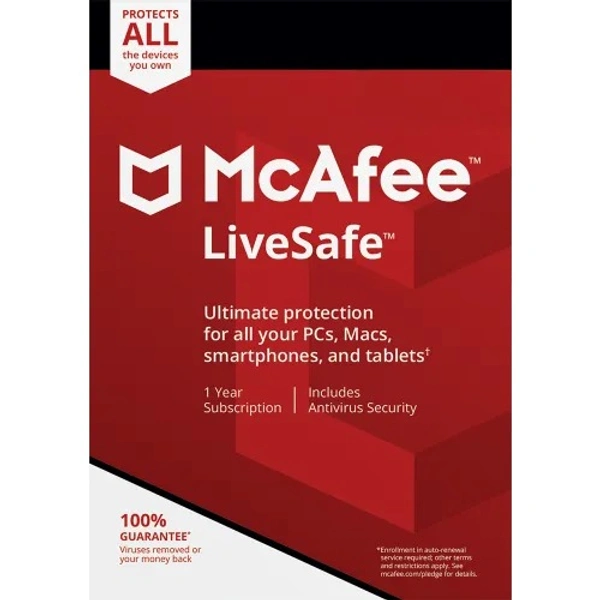 McAfee LiveSafe  Key (1 Year / Unlimited Devices)