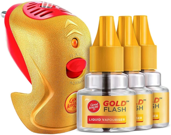Good Knight Gold Flash Combo Pack - (Machine + 3 Refills)
