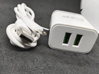 CRP 3.4A DUAL PORT CHARGER DONGLE WITH CABLE 