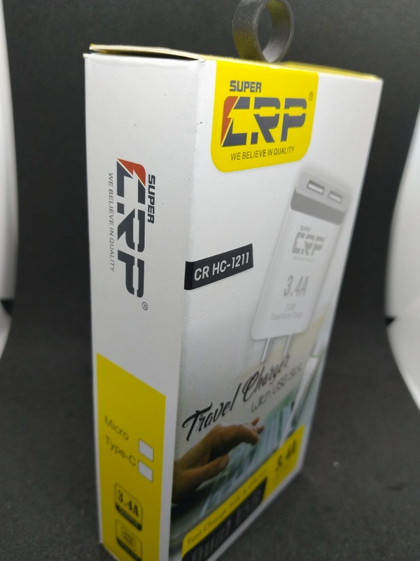 CRP 3.4A DUAL PORT CHARGER DONGLE WITH CABLE 