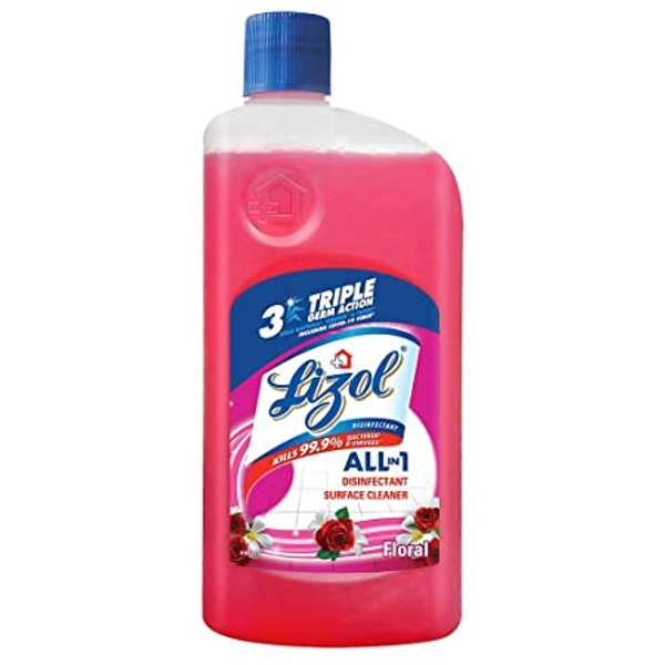 Lizol Disinfectant Surface & Floor Cleaner Liquid, Floral - 500g | Kills 99.9% Germs | India's #1 Floor Cleaner