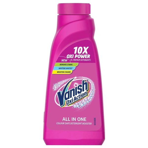 Vanish All in One Liquid Detergent Booster - 180ml | Removes Stains, Whitens Whites and Brightens Colors