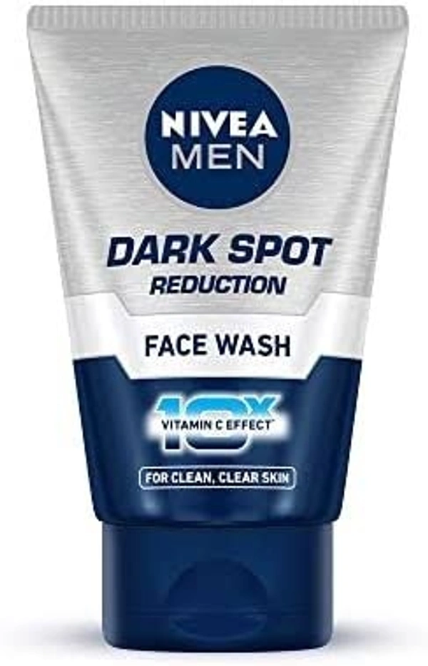 NIVEA Men Face Wash, Dark Spot Reduction, for Clean & Clear Skin with 10x Vitamin C Effect, 100 g