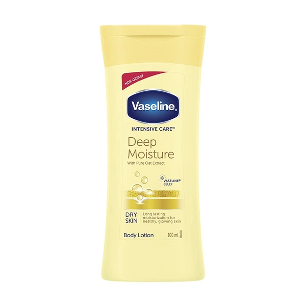 Vaseline Intensive Care Deep Moisture Body Lotion, Long Lasting Moisturisation For Healthy, Glowing Skin, 100 ml