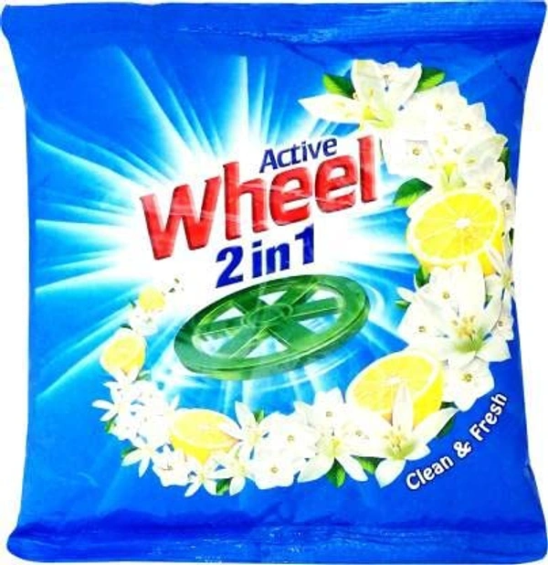  Wheel Active 2 In 1 Detergent Powder, 500Gm