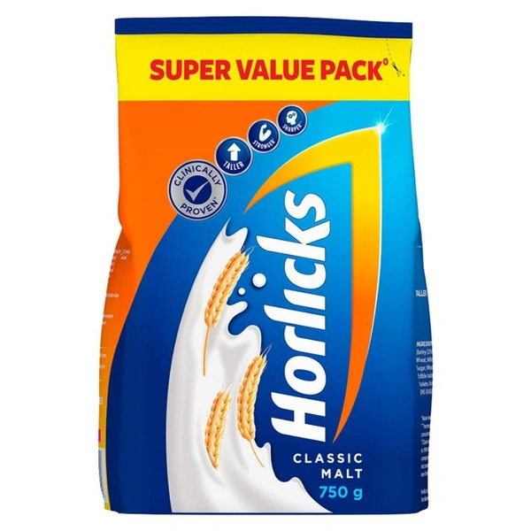 Horlicks Health & Nutrition drink - 750 g Refill Pack (Classic Malt)