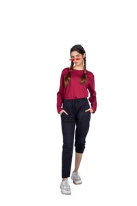 Women's T-Shirt Maroon - L