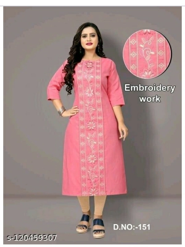 Cotton Embroidery Kurti - Froly, L