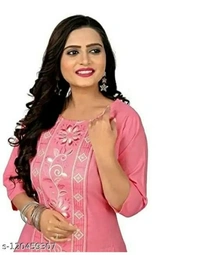 Cotton Embroidery Kurti - Froly, L