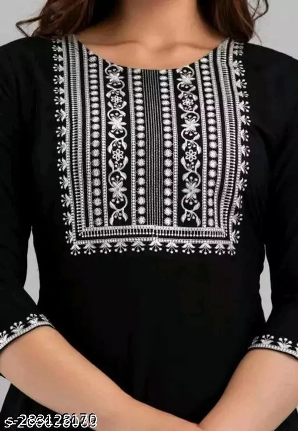 Women's Kurti's.    Women KurtisFabric : RayonSleeve Length : Three-Quarter SleevesPattern : EmbroideredCombo of : SingleSizes : S (Bust Size : 17 in, Size Length: 41 in)M (Bust Size : 18 in, Size Length: 41 in)L (Bust Size : 19 in, Size Length: 41 in)XL (Bust Size : 20 in, Size Length: 41 in)XXL (Bust Size : 21 in, Size Length: 41 in)XXXL (Bust Size : 22 in, Size Length: 41 in)Wom - Deep Koamaru, S
