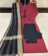 Kurti Pant Set - Silver, M