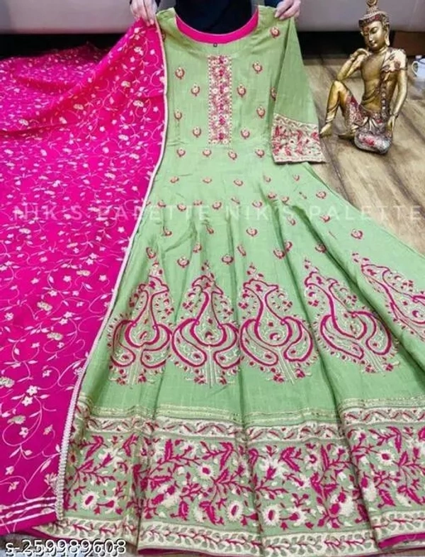 Kurti With Dupatta - Green, XXXL