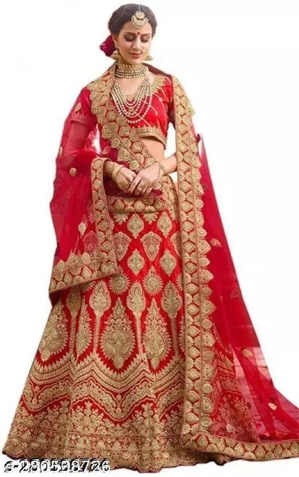Aagyeyi Sensational Women Lehenga - Red, Free Size