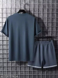 AFW-Black Grey JK Printed Tracksuit - Hit Gray, M