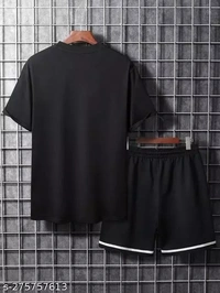 AFW-Black Grey JK Printed Tracksuit - Black, L