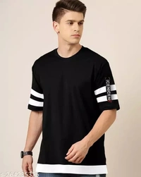 Helmont Men's Solid Round Tshirts - Black, XL