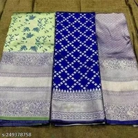 Women's Kanchipuram Kanjivaram Indian Traditional Style Silk Pure Zari Weaving Traditional Lehenga Choli Set Half - Green, Free Size