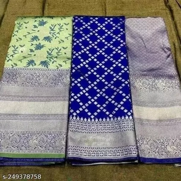 Women's Kanchipuram Kanjivaram Indian Traditional Style Silk Pure Zari Weaving Traditional Lehenga Choli Set Half - Green, Free Size