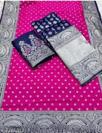 Kanjiveram Silk pure Zari lehanga with blouse along with Duppta - Dark Blue, Free Size