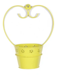 Wall Mounted Yellow Planter