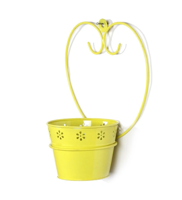 Wall Mounted Yellow Planter