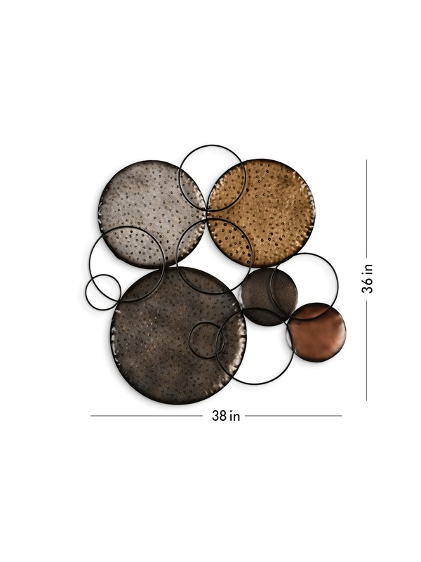 Abstract Metal Circles Wall Dcor