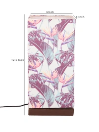 Birds Of Paradise Lamp with Wooden Base