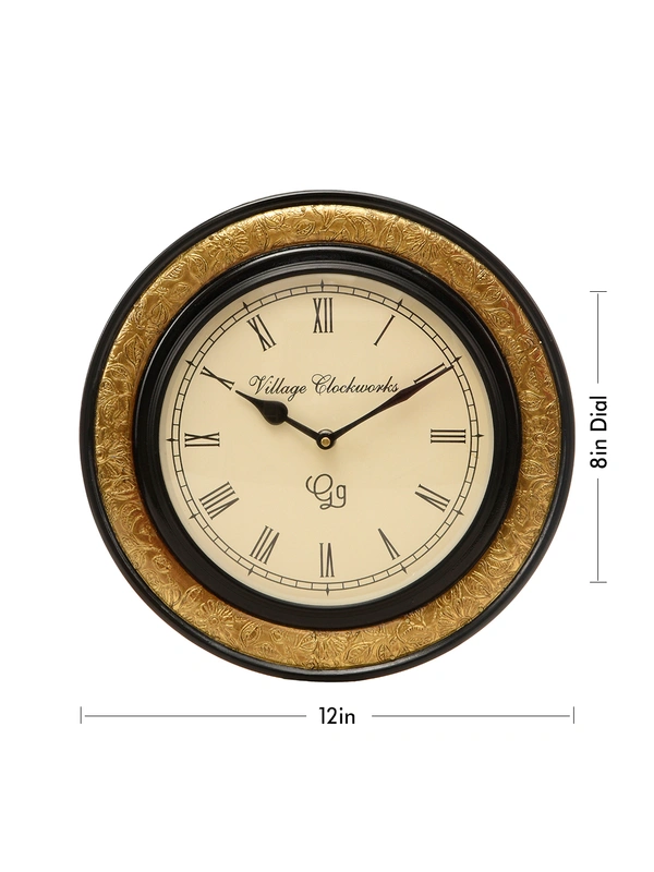 Round Embossed Brass 12 Inches