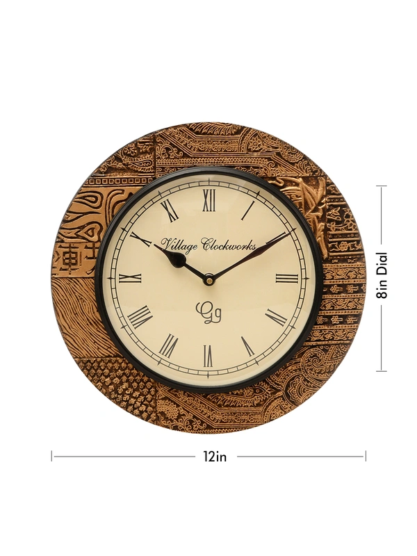 Round Wooden Block Golden 12 Inches