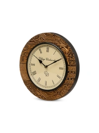 Round Wooden Block Golden 12 Inches