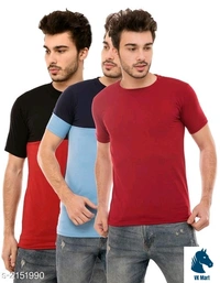 Stylish Trendy Men's Cotton Blend Tshirts Combo - S