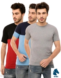 Stylish Trendy Men's Cotton Blend Tshirts Combo - S