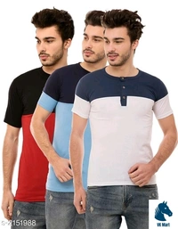 Stylish Trendy Men's Cotton Blend Tshirts Combo - M