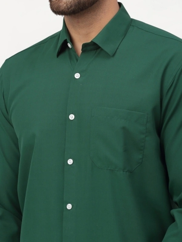 JAINISH Men Solid Casual Green Shirt  - S