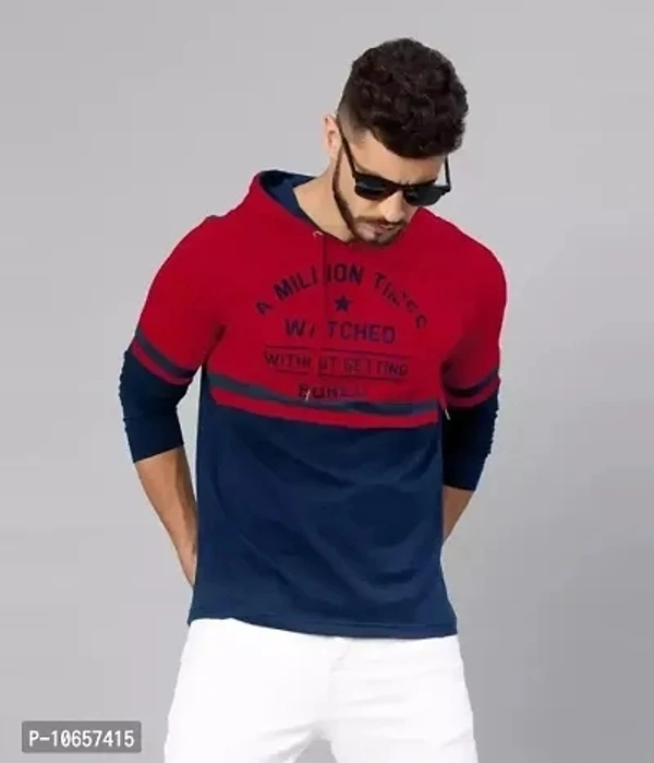 Stylish Hooded Neck T-Shirts - XL