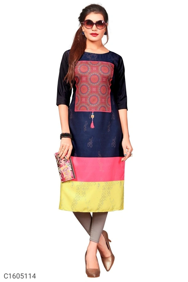 Stylish Digital Printed Kurti - C1605115 - XL