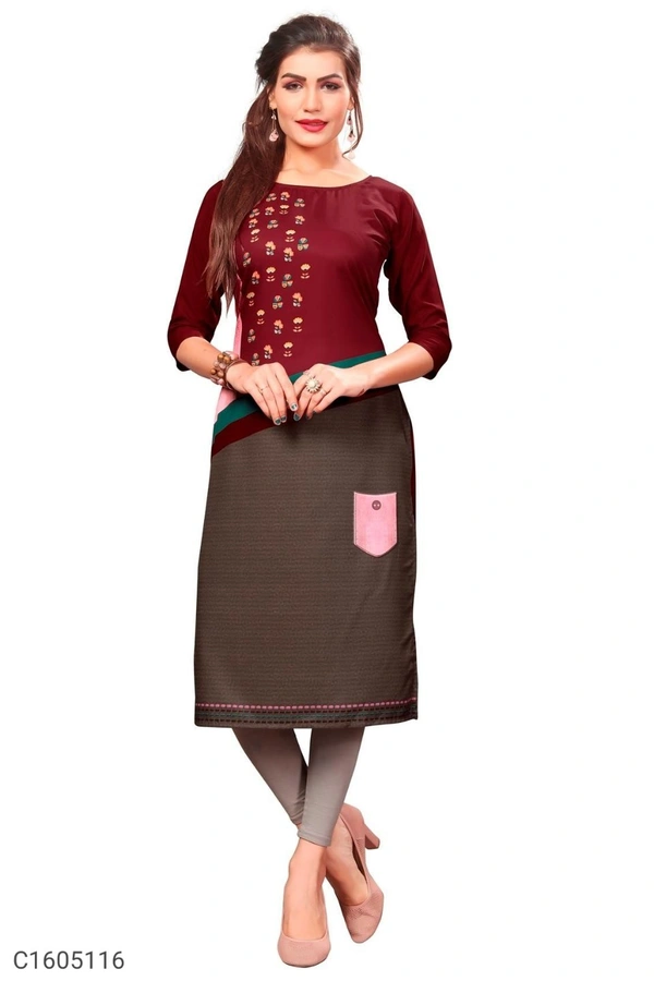Stylish Digital Printed Kurti - C1605116 - S