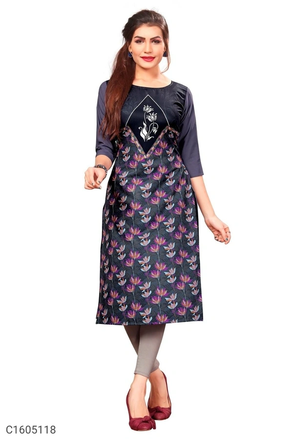 Stylish Digital Printed Kurti - C1605118 - M