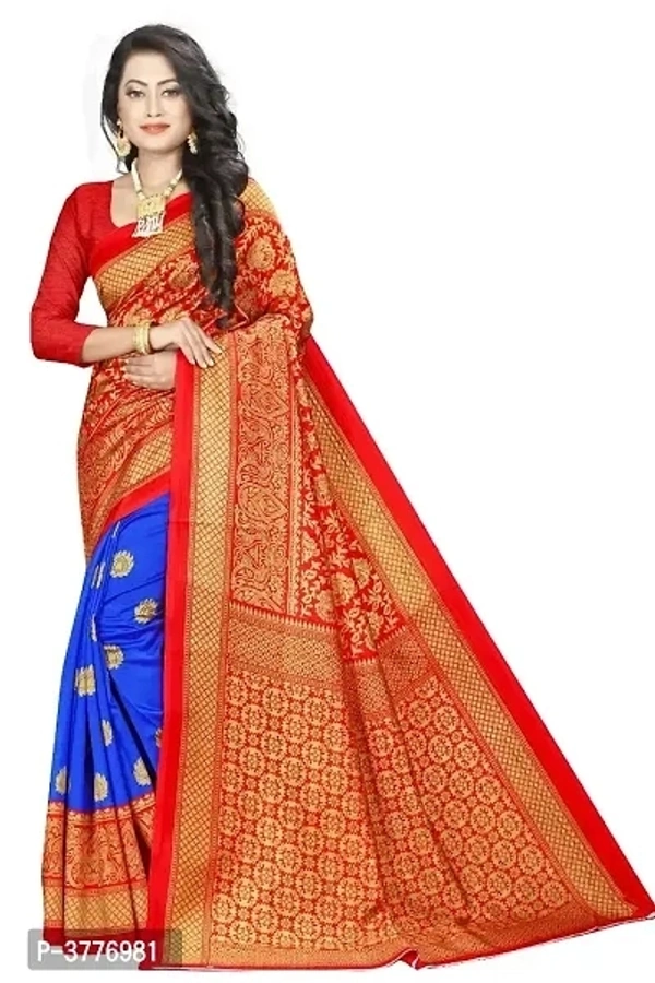 Mysore Silk Sarees with Blouse Piece - Cerulean Blue
