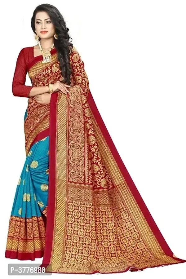 Mysore Silk Sarees with Blouse Piece - Eastern Blue