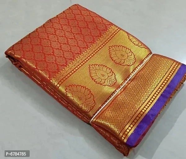 Kanjivaram Brocade Saree - PALE CARMINE