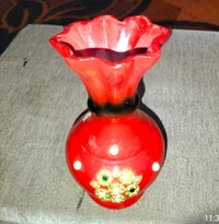 Decorative गमला  - Red, 6 इंच